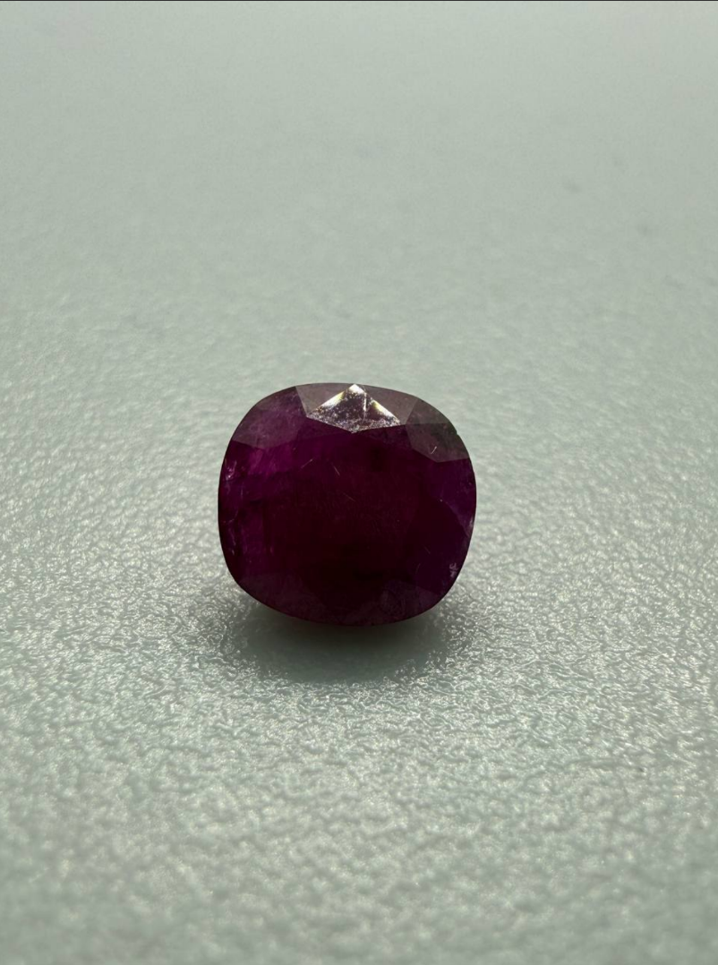 2.20 Carat Natural Red Ruby – Afghan Origin Cushion Cut Precision Sparkle