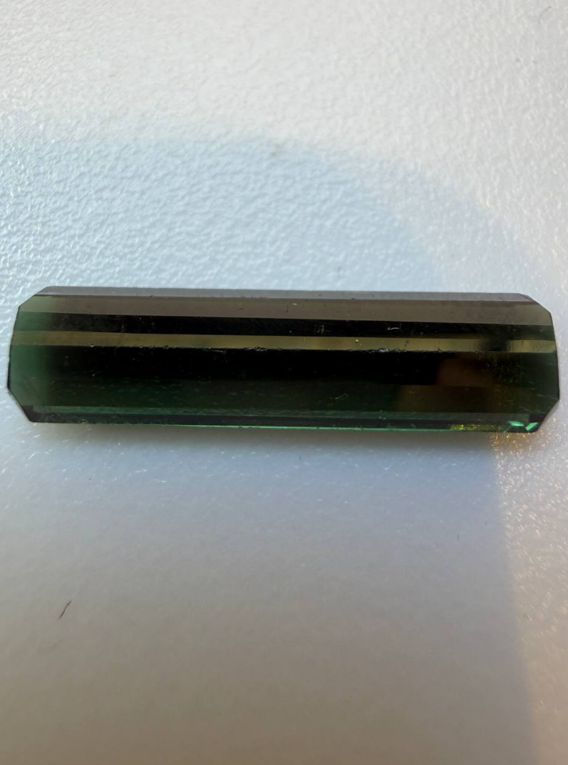 5.7ct Afghan Green Tourmaline – 23x6mm – Certified by Czech Gemologist - Image 5