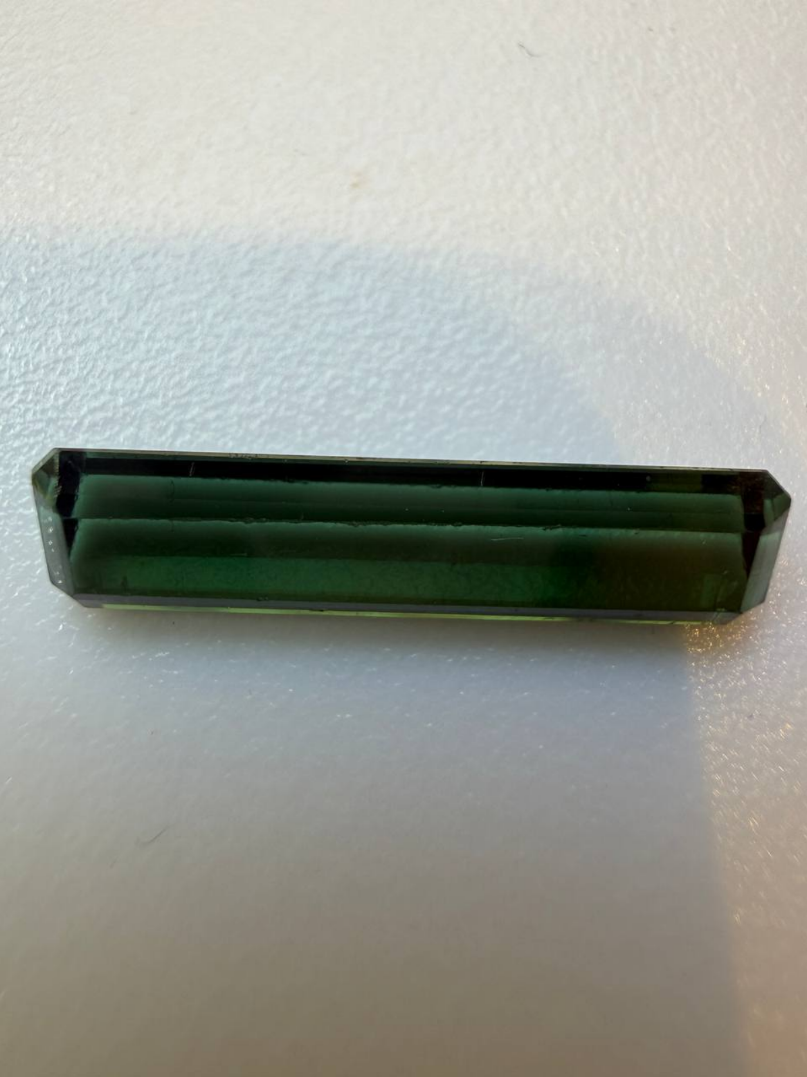 5.7ct Afghan Green Tourmaline – 23x6mm – Certified by Czech Gemologist - Image 3