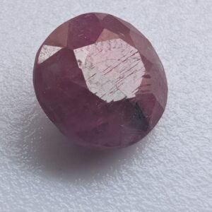 CERTIFIED 3.5ct Pinkish-Red Ruby | 10x10mm Brilliant Round Cut