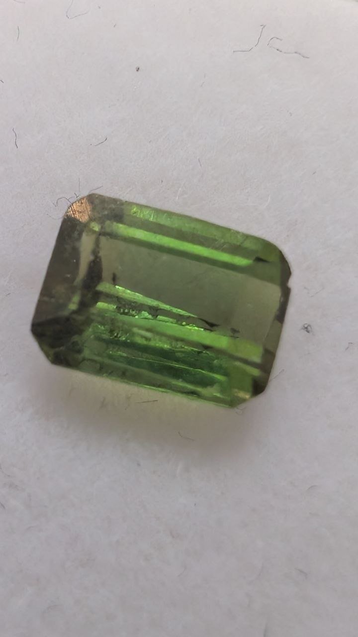 CERTIFIED 0.65ct Konar Green Tourmaline | 4x6mm Calibrated Octagon Cut